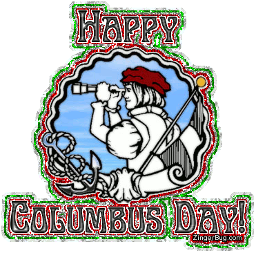 Happy Columbus Day Glitter Clipart Glitter Graphic Comment