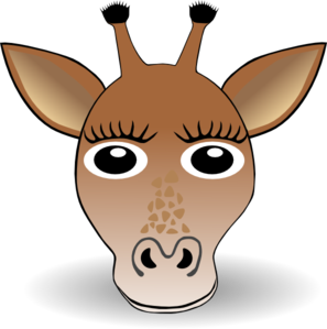 Free Giraffe Clip Art Sticking its Neck Out