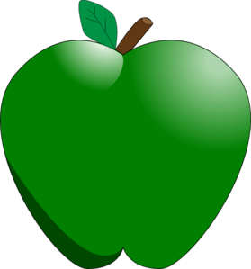 Green Apple clip art - vector clip art online, royalty free ...