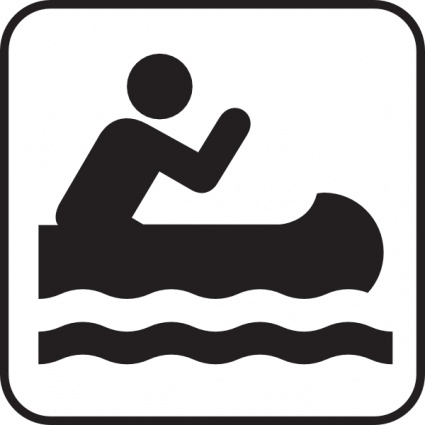 Kyaking Map Sign clip art vector, free vectors