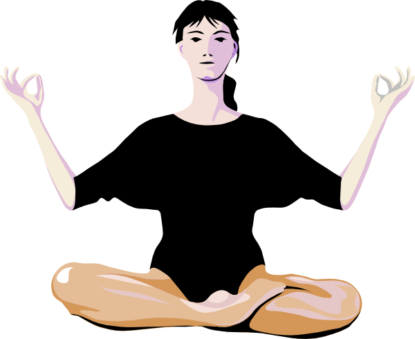 Woman Practising Yoga Clip Art - vector clip art ...