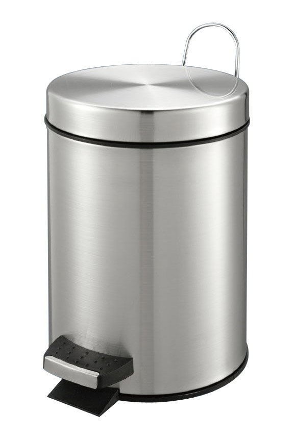3L Circular Shape Flat Cover Trash Can - China Trash Can,Trash Bin