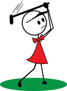Golfing Clipart Image - Clip Art Illustration of a Stick Figure ...