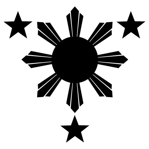 Philippines Flag 1 Sun and 3 Stars Logo. Filipino Decal/sticker ...