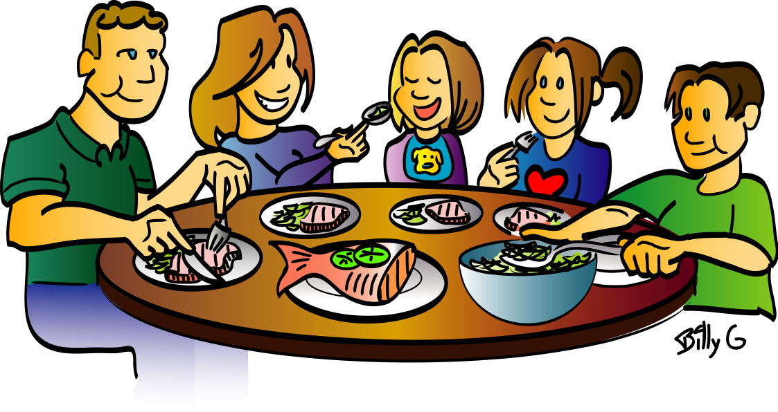 Family Dinner Table Clipart - Free Clipart Images