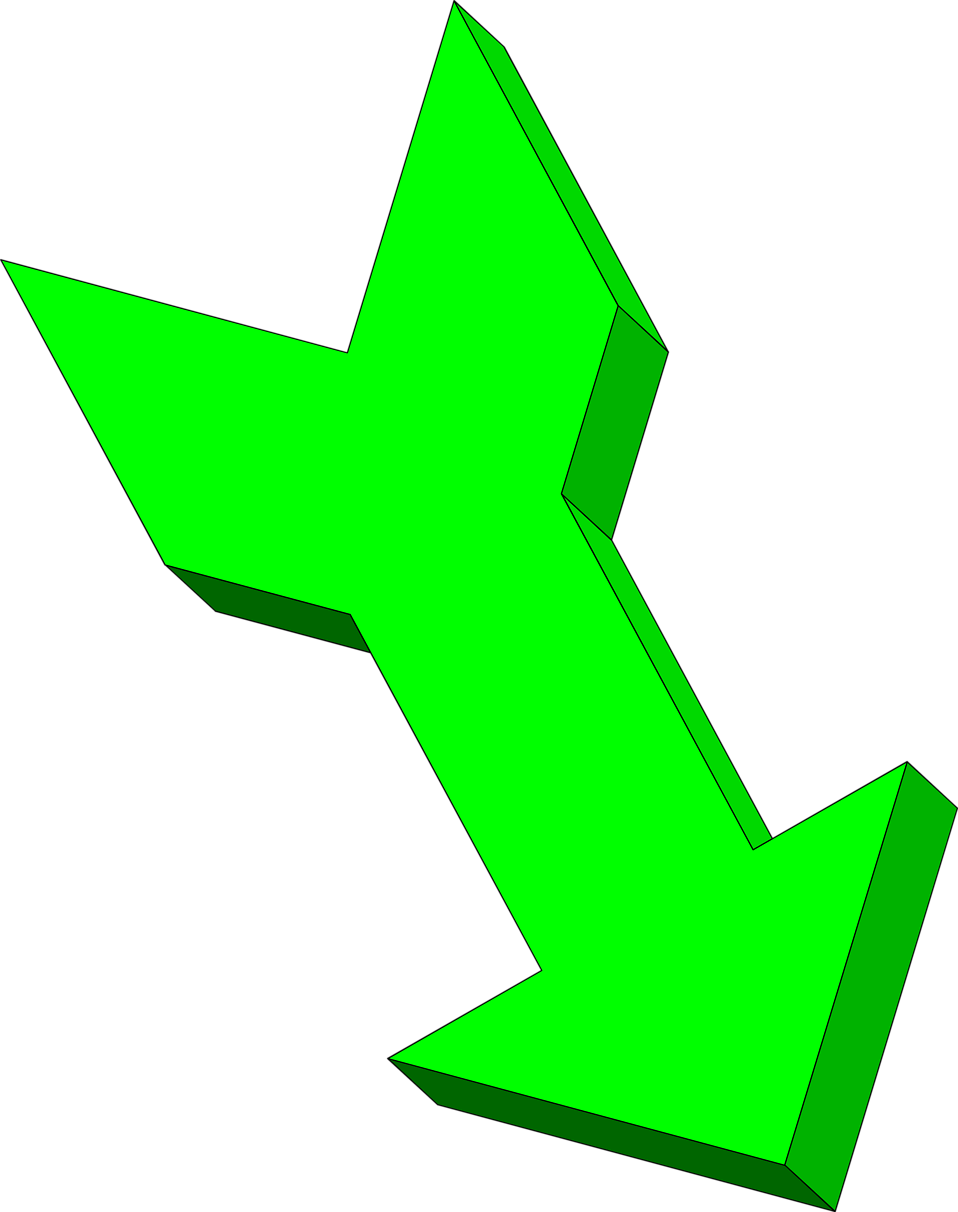 Arrow Green | Free Stock Photo | Illustration of a down facing 3d ...