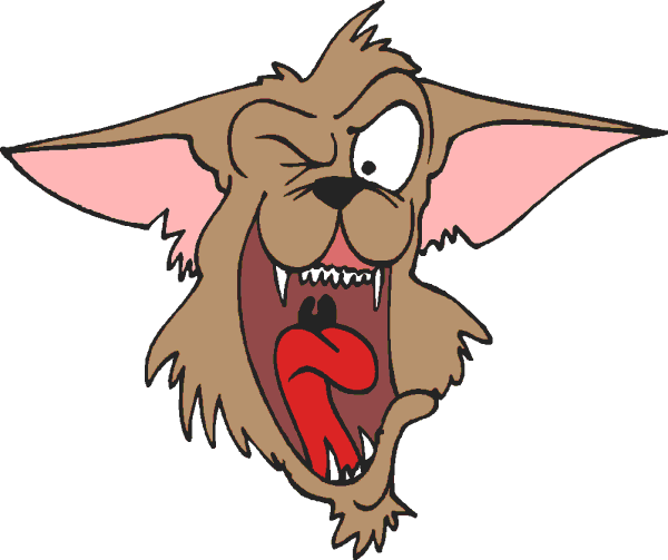 Mean Dog Clipart Cartoon Mean Cat Line Art