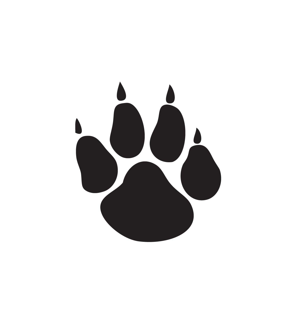 Clip art paw print