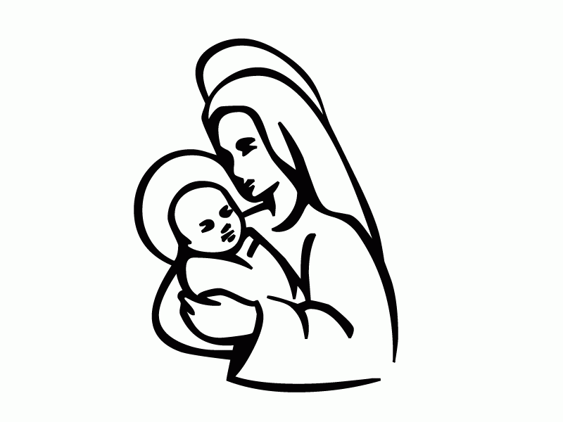 Mother Mary Coloring Pages - AZ Coloring Pages