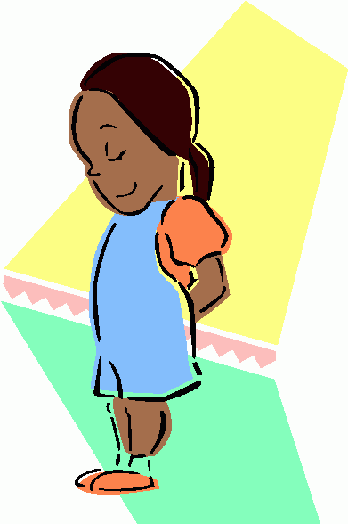 Quiet girl clipart