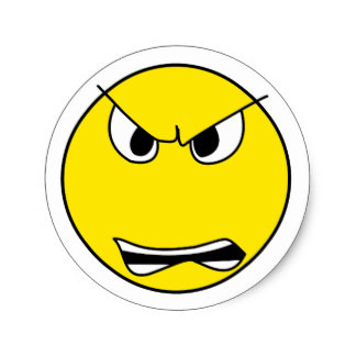 Angry Smile Stickers | Zazzle