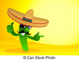 Mexican cactus clipart