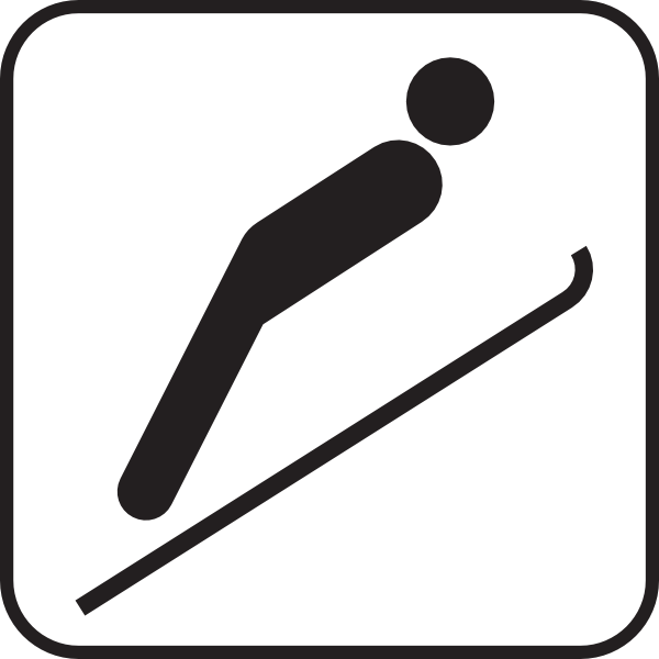 Ski Jump White Clip Art - vector clip art online ...