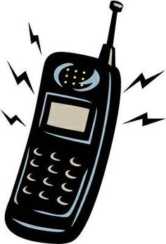 Ringing cell phone clipart