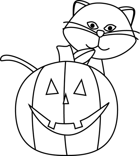 Black White Jack-o-lantern Clipart