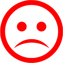 Red sad icon - Free red emoticon icons