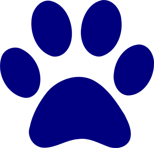 Best Photos of Blue Wildcat Paw Print - Blue Paw Print Logo, Blue ...