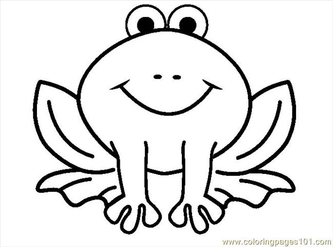 Free Coloring Pages Of Frog Outline 9747, - Bestofcoloring.com