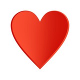 Red Valentine's greeting with red lettering love the big red heart ...