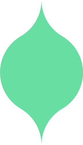Curved leaf shape vector clip art | Public domain vectors