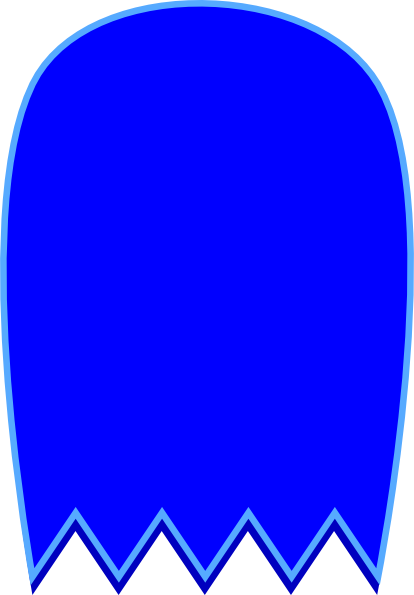 Blue ghost pac man clipart