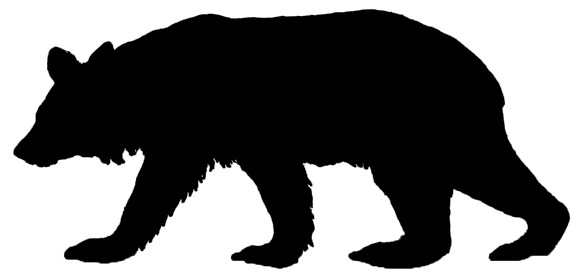 Black Bear Silhouette Clipart
