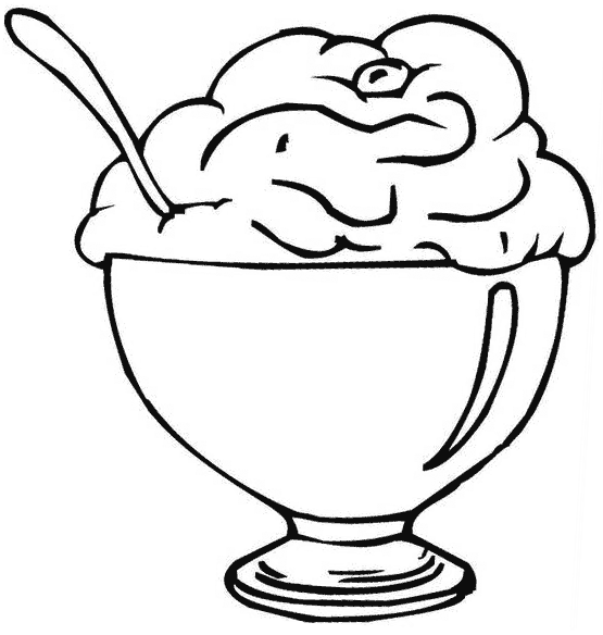 Free Ice Cream Sundae Coloring Pages