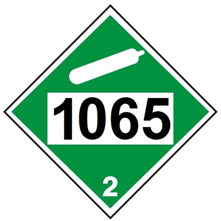 1065 NEON COMPRESSED, DOT PLACARD