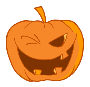 Jack O Lantern Clipart Image - Winking Jack O' Lantern