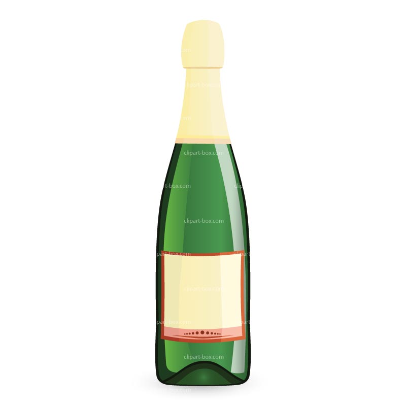 CLIPART CHAMPAIGN BOTTLE | Royalty free vector design
