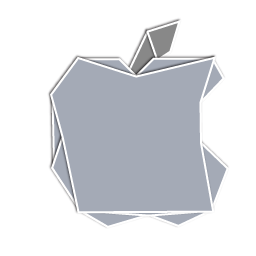 Apple Logo Origami Icon, PNG ClipArt Image