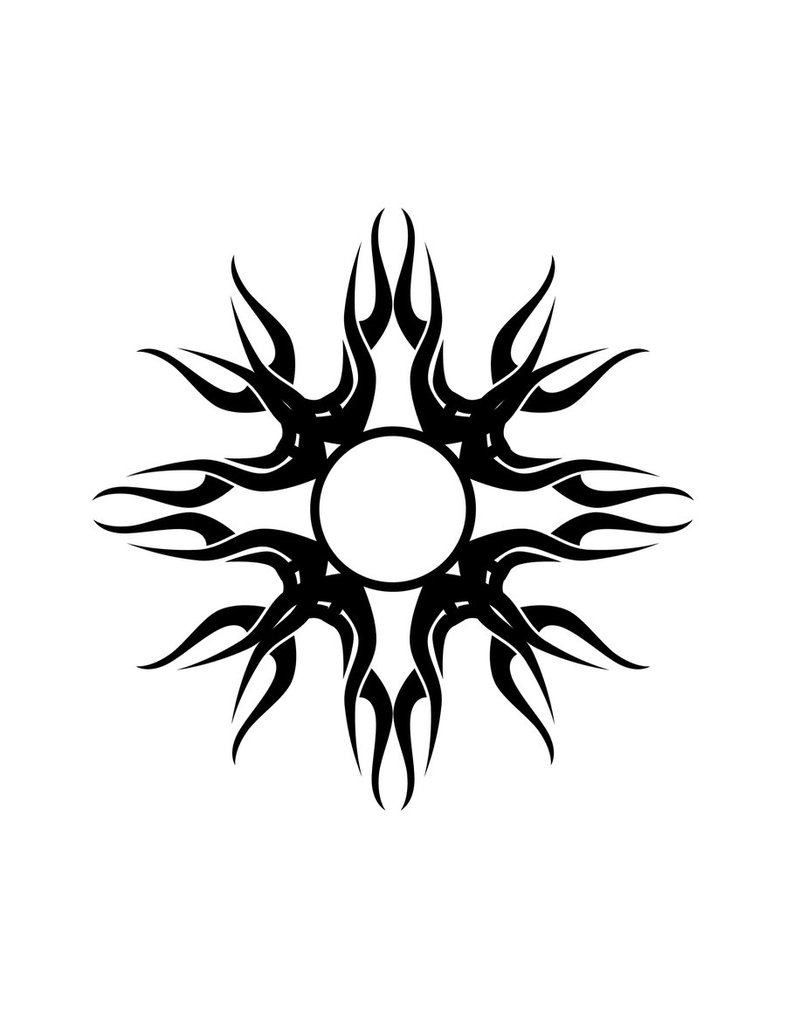 Flower Tattoos Tribal Sun V2 I Think Tattoo - Free Download Tattoo ...