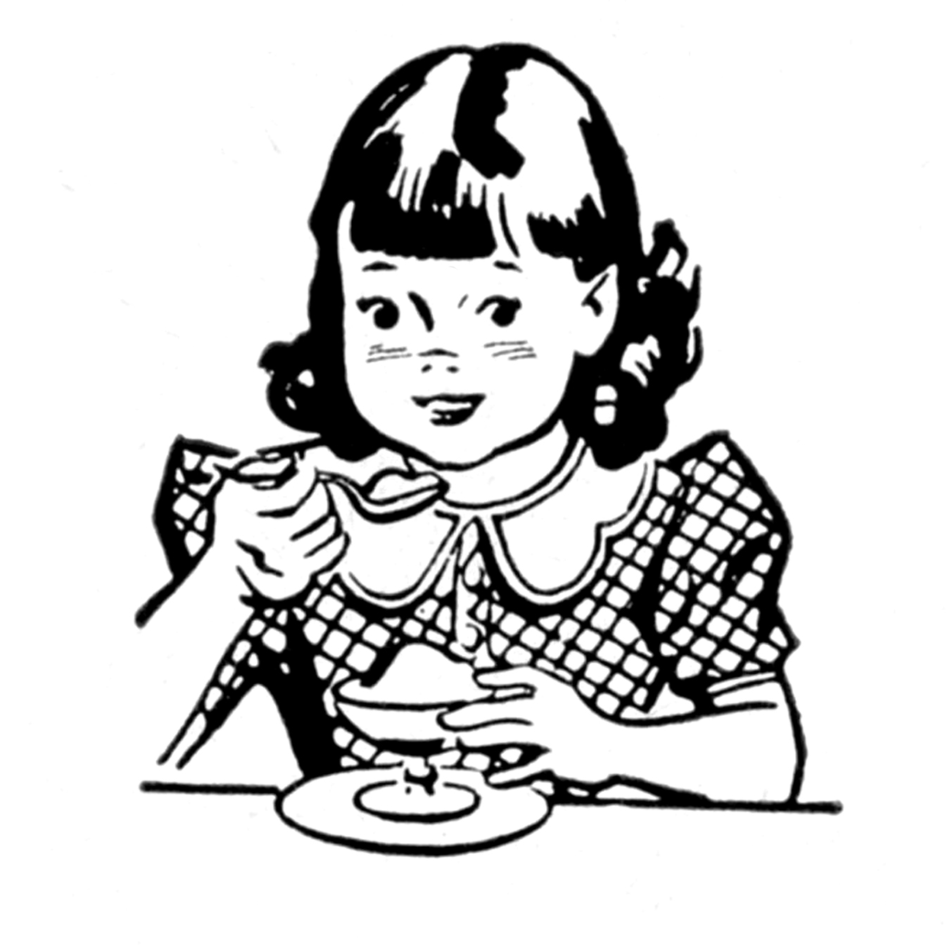 Retro Clip Art - Cute Kids - The Graphics Fairy