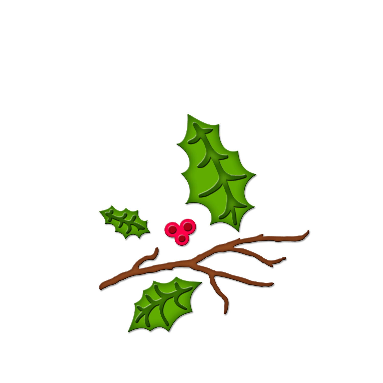 Holly Twigs and Leaves S2-056 - Marco's Paper