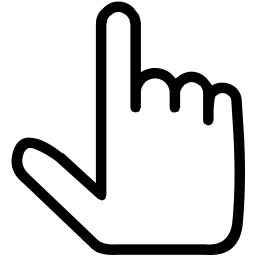 Line Hand Pointer Icon, PNG ClipArt Image | IconBug.com