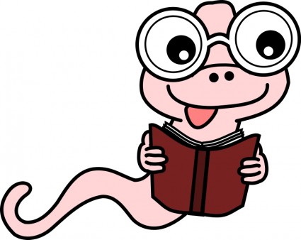 BookWorm vector clip art download free - Clipart-
