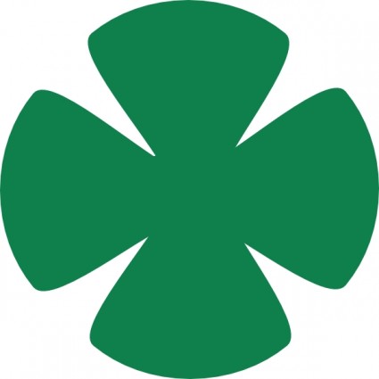 Rose Green Four Petals clip art Vector clip art - Free vector for ...