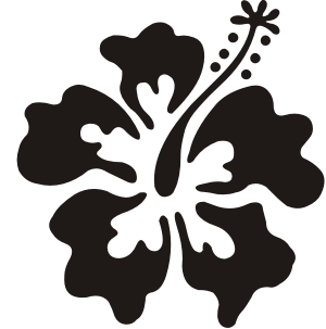Hawaiian Flower Clip Art Black And White - Free ...