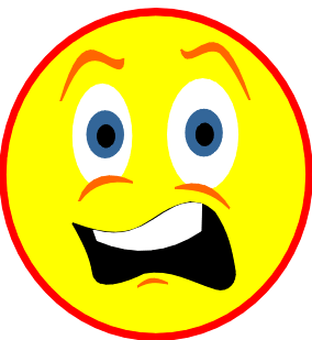 Scary cartoon face clipart image #33067