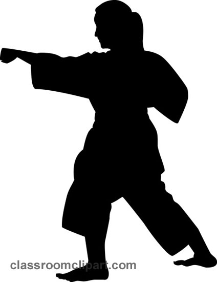 Karate Silhouette Clipart