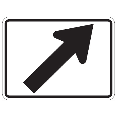 Directional Arrow Traffic Signs - Diagonal Right Arrow Sign | Seton