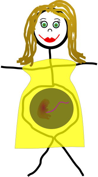 Cartoon Drawing Of Pregnant Woman Clip Art - vector ...