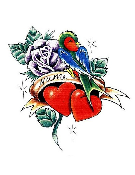 Rose Heart Tattoos with Names | Design images