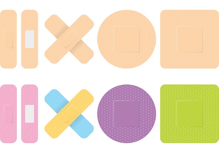 Band Aid Vector Pak - Download Free Vector Art, Stock Graphics ...