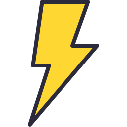 Lightning Bolt Icon Outline Filled - Icon Shop - Download free ...