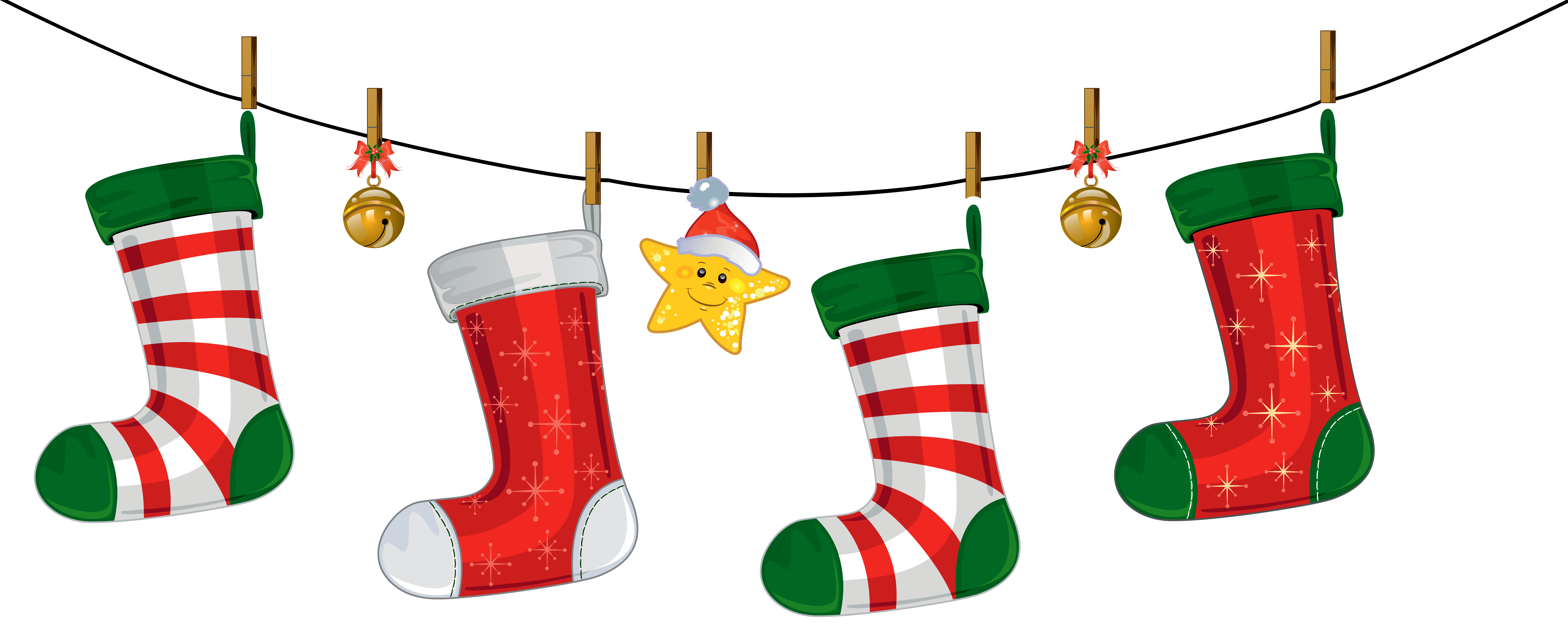 Red christmas stocking clipart