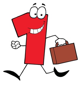 Cartoon number 1 clipart