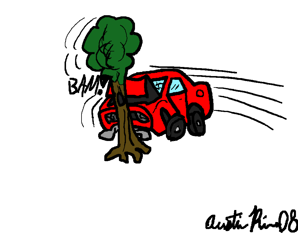 Car crash animated clipart