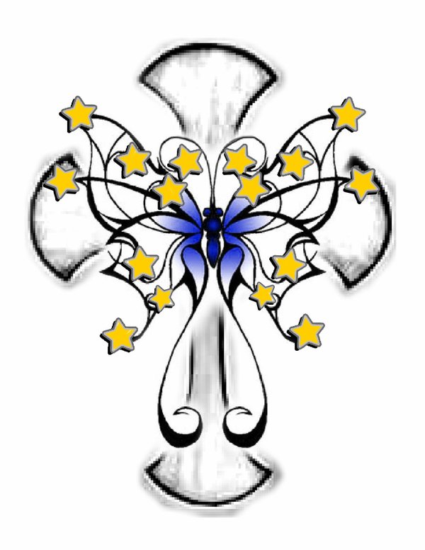 Butterfly With Stars Tattoo Design | Fresh 2017 Tattoos Ideas