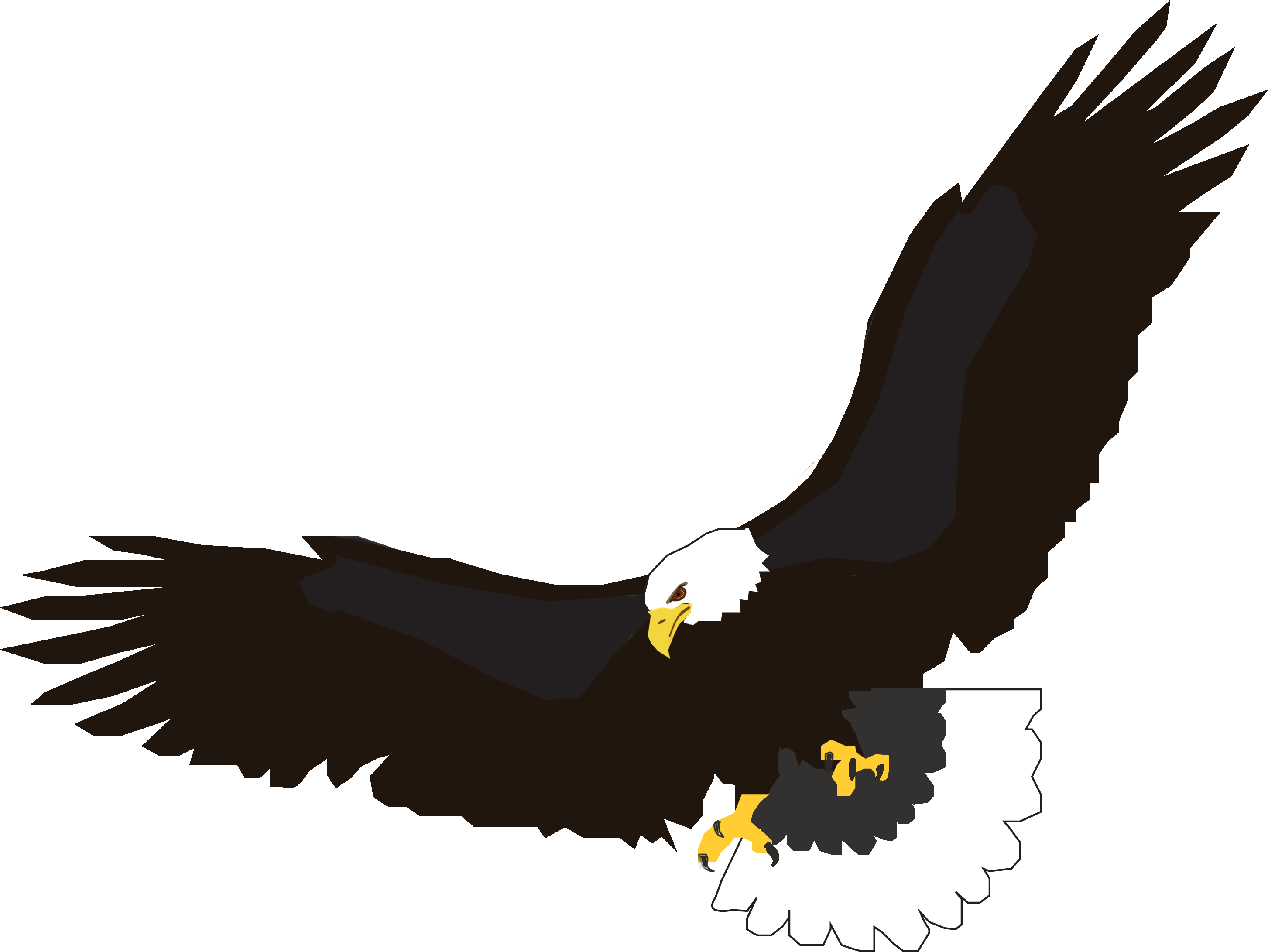 Flying Eagle Clipart - Tumundografico